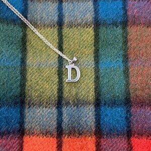 NWT Silver Chain Initial Necklace